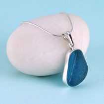 Trendy Turquoise Sea Glass Pendant