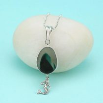 Teal Shades Multi Sea Glass Pendant