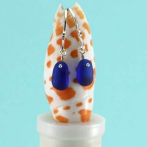 Sweet Cobalt Blue Sea Glass Earrings