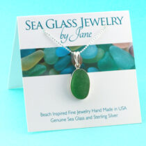 Amazing Emerald Green Sea Glass Pendant