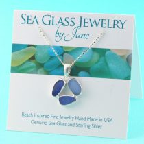 Blue Shades Sea Glass Pendant