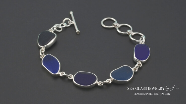 Blue Sea Glass bracelet