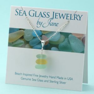 Five Piece Sea Glass Stack Pendant