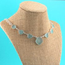 Sky Blue Aqua Sea Glass Necklace