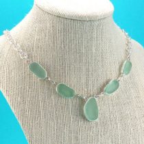 Sea Foam Green Sea Glass Necklace