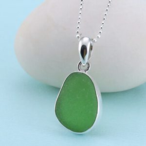Lively Lime Green Sea Glass Pendant