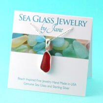 Regal Red Sea Glass Pendant