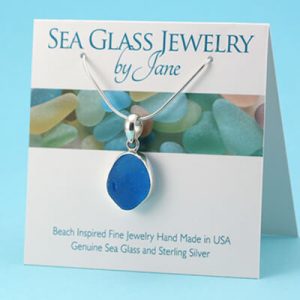 Bright Turquoise Sea Glass Pendant