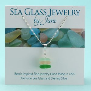 Perfect Sea Glass Stack Pendant