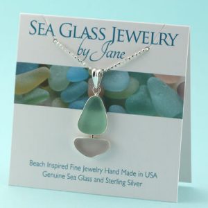 Soft Colors Sea Glass Sailboat Pendant