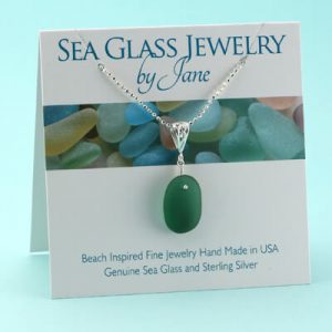 Perfect Olive/Teal Sea Glass Pendant