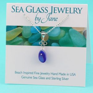 Beautiful-Blue-&-White-Sea-Glass-Pendant
