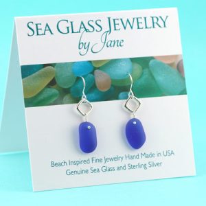 Elegant-Cobalt-Blue-Sea-Glass-Earrings