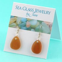 Sweet Butternut Sea Glass Earrings