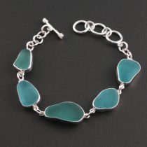 Terrific Teal Sea Glass Bracelet
