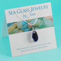Beautiful Blue Shades Multi Sea Glass Pendant
