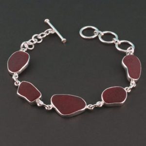 Rare Red Sea Glass Bracelet