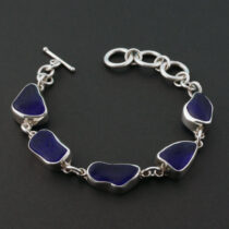 Rich All Cobalt Blue Sea Glass Bracelet