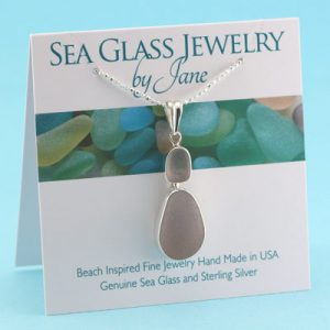 Luscious Lavender Sea Glass Bezel Set Pendant