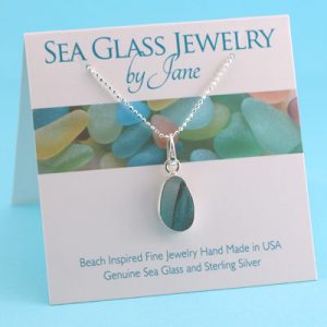 Precious Teal Multi Sea Glass Pendant