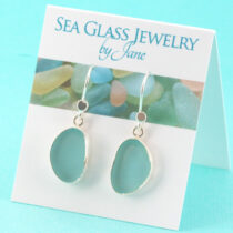 Charming Aqua Sea Glass Earrings