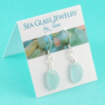 Serene Sky Blue Sea Glass Earrings