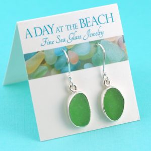 Luscious Lime Green Sea Glass Earrings