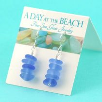 Light-Blue-Sea-Glass-Stack-Earrings