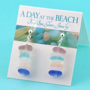 Rainbow-Sea-Glass-Stack-Earrings