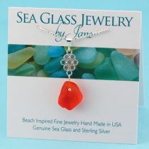 Red-Orange-Sea-Glass-Chunk-Pendant