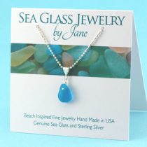 Small Chunk of Turquoise Sea Glass Pendant