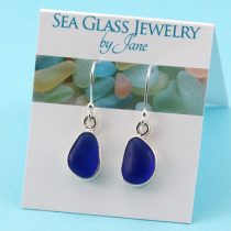 Chic Cobalt Blue Sea Glass Earrings