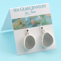 Shades of Gray Sea Glass Earrings