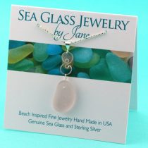 Lavender Sea Glass Infinity Pendant