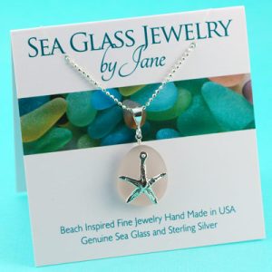 Lavender Sea Glass Sea Star Pendant