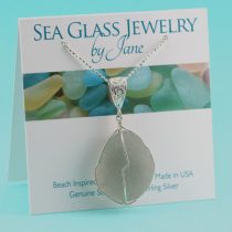 Antique Gray Sea Glass Insulator Pendant