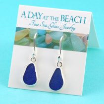 Prettiest Cornflower Blue Sea Glass Earrings