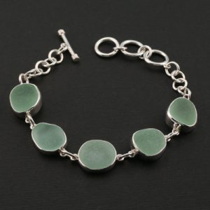 Sassy Sea Foam Green Sea Glass Bracelet