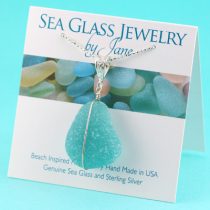 Antique Aqua Sea Glass Insulator Pendant