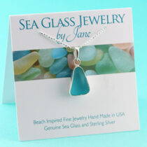 Serene Aqua Sea Glass Pendant