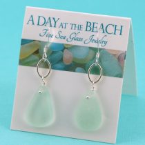 Sunny Soft Green Sea Glass Earrings
