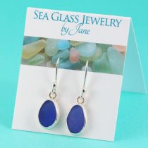Prettiest Cornflower Blue Sea Glass Earrings