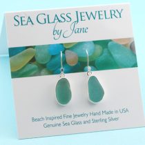 Elegant Aqua Sea Glass Earrings