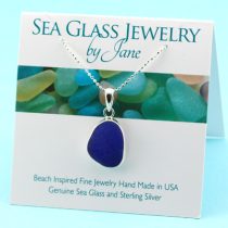 Gorgeous Cobalt Blue Sea Glass Pendant