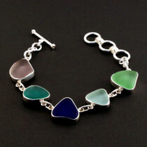 Beautiful Bright Sea Glass Colors Bracelet