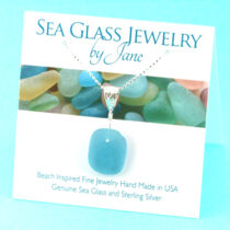 Sweet Aqua Sea Glass Pendant