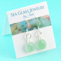 Sunny Soft Green Sea Glass Earrings