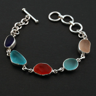 Sea Glass Assorted Color River Bracelet #137 - River Bracelets - River Gear