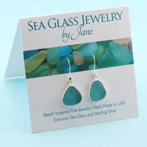 Adorable Aqua Sea Glass Earrings