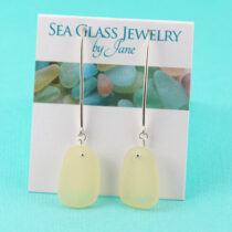 Pretty Yellow Sea Glass Earrings